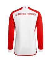 Men's adidas White Bayern Munich 2023/24 Home Replica Long Sleeve Jersey