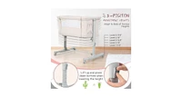 Portable Baby Bedside Bassinet with 5-level Adjustable Heights and Travel Bag