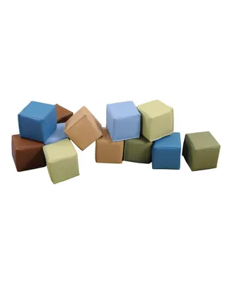 Kaplan Early Learning Woodland Patchwork Natural Colored Toddler Blocks - 12 Pieces - Assorted pre