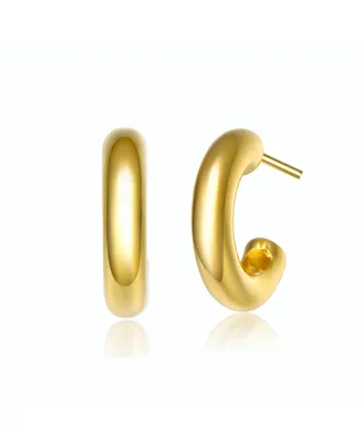 GiGiGirl Teens/Young Adults 14K Gold Plated Small Open Hoop Earrings