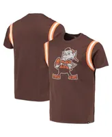 Men's '47 Brand Brown Distressed Cleveland Browns Premier Point T-shirt