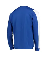 Men's adidas Royal Kansas Jayhawks Sideline Reverse Retro Aeroready Pullover Sweatshirt