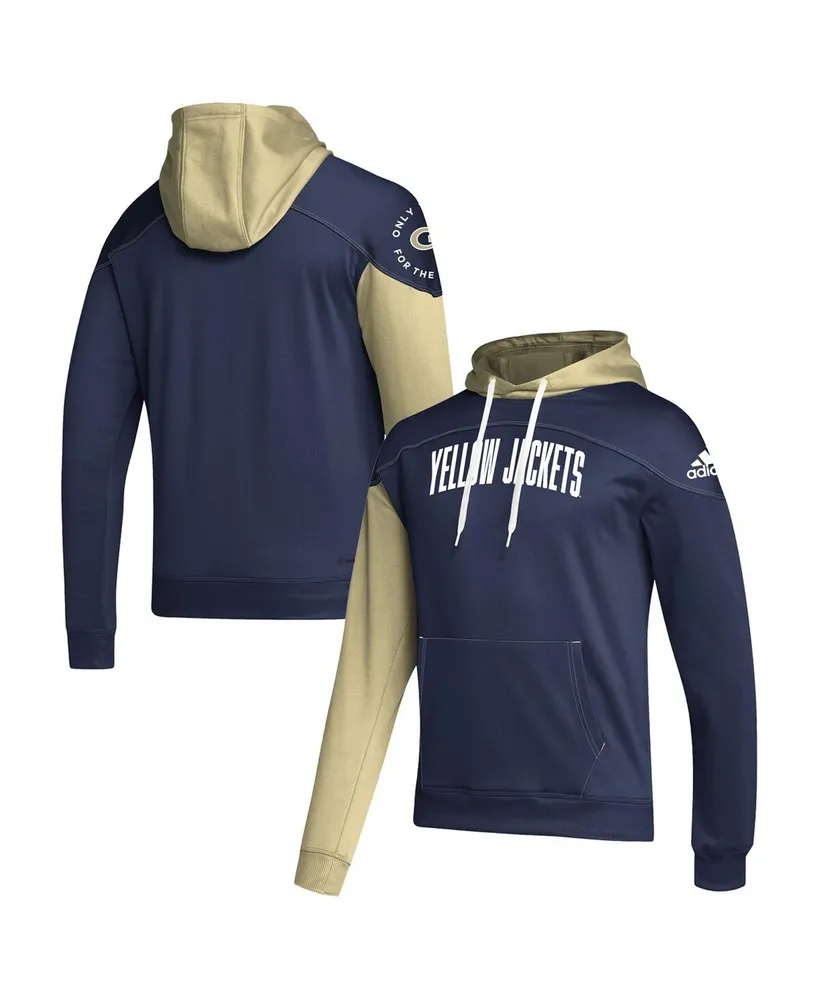 Men's adidas Navy Georgia Tech Yellow Jackets Block Stadium Pullover Hoodie