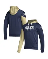 Men's adidas Navy Georgia Tech Yellow Jackets Block Stadium Pullover Hoodie