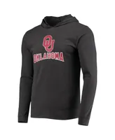 Men's Concepts Sport Crimson, Heather Charcoal Oklahoma Sooners Meter Long Sleeve Hoodie T-shirt and Jogger Pajama Set