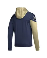 Men's adidas Navy Georgia Tech Yellow Jackets Block Stadium Pullover Hoodie