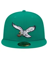 Men's New Era Kelly Green Philadelphia Eagles Historic Side Patch 59FIFTY Fitted Hat