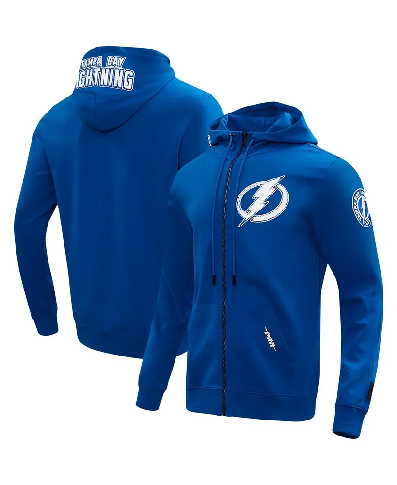 Men's Pro Standard Blue Tampa Bay Lightning Classic Chenille Full-Zip Hoodie Jacket