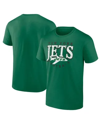 Men's Fanatics Green Distressed New York Jets Big and Tall Throwback T-shirt