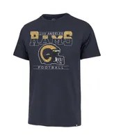 Men's '47 Brand Blue Distressed Los Angeles Rams Time Lock Franklin Big and Tall T-shirt