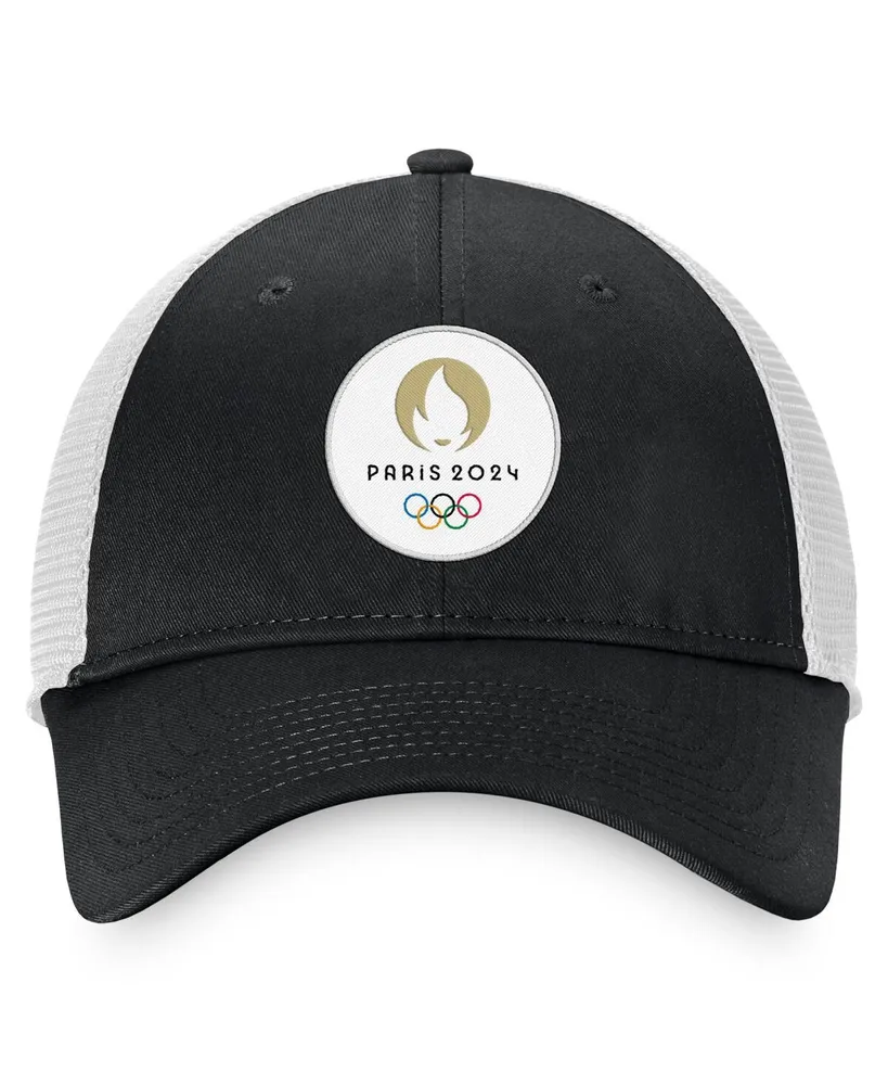 Men's Fanatics Black Paris 2024 Summer Olympics Trucker Adjustable Hat