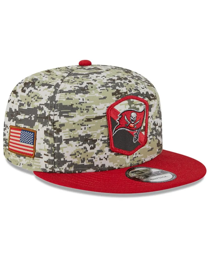 Youth Boys and Girls New Era Camo, Scarlet Tampa Bay Buccaneers 2023 Salute To Service 9FIFTY Snapback Hat