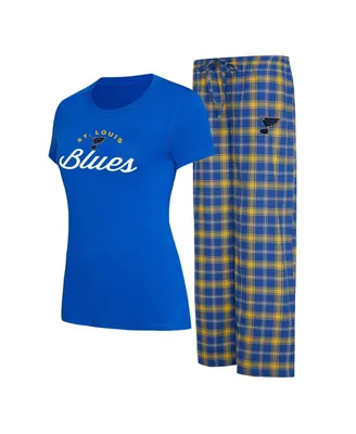 Women's Concepts Sport Blue, Gold St. Louis Blues Arctic T-shirt and Pajama Pants Sleep Set
