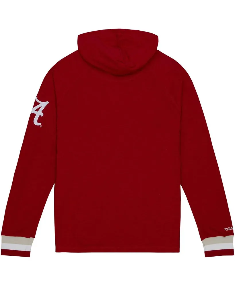 Men's Mitchell & Ness Crimson Alabama Tide Legendary Raglan Pullover Hoodie