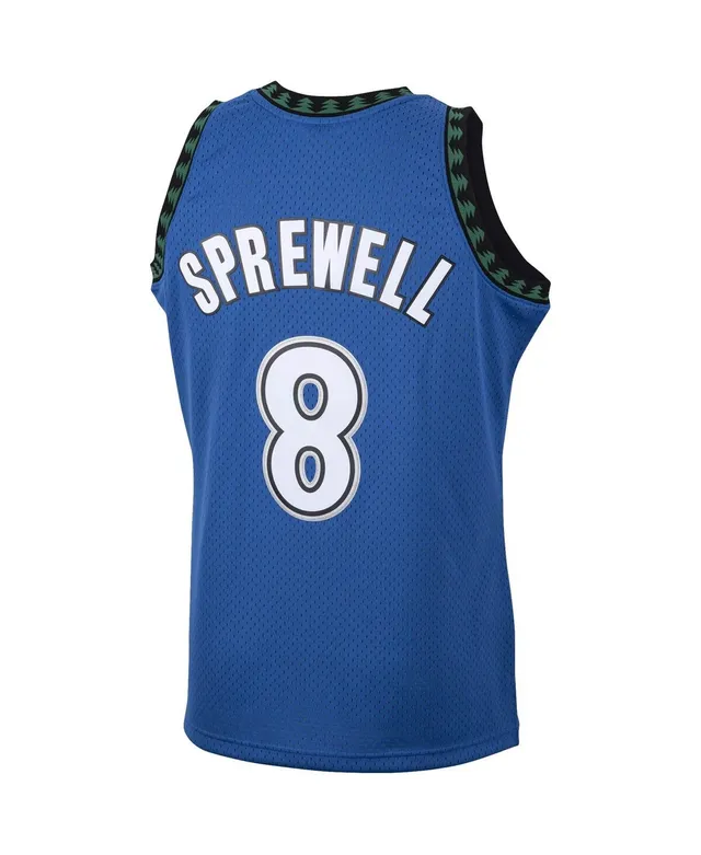 Lids Latrell Sprewell New York Knicks Mitchell & Ness Hardwood Classics  1998/99 Split Swingman Jersey - Blue/Orange