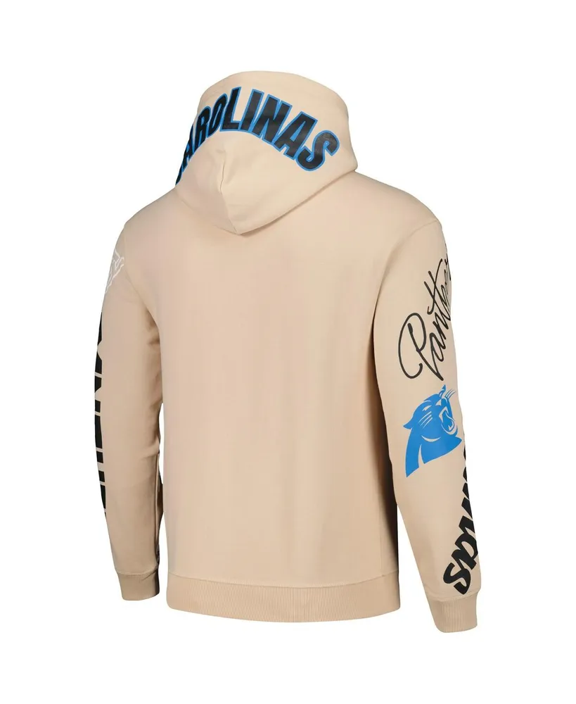 Men's and Women's The Wild Collective Cream Carolina Panthers Heavy Block Pullover Hoodie