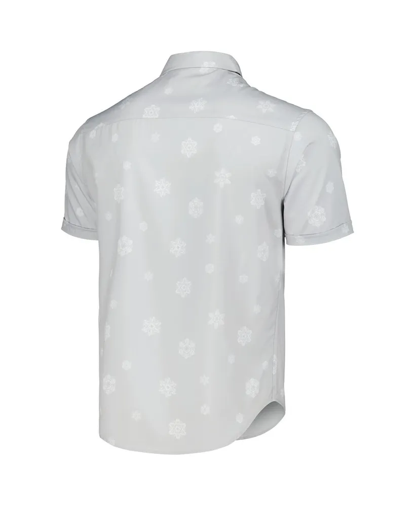 Men's and Women's Rsvlts Gray Star Wars Happy Hothidays Kunuflex Button-Down Shirt
