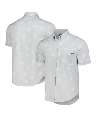 Men's and Women's Rsvlts Gray Star Wars Happy Hothidays Kunuflex Button-Down Shirt