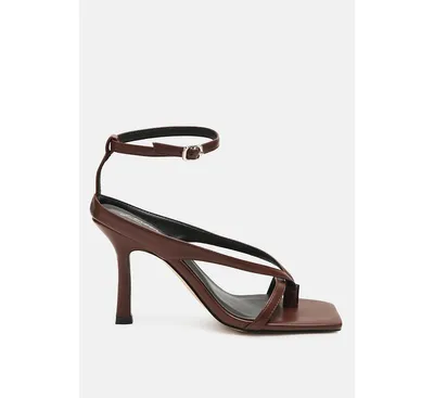 London Rag Marcia Ankle Strap Mid Heel Sandals