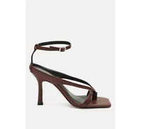 London Rag Marcia Ankle Strap Mid Heel Sandals