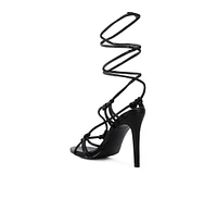 Trixy Knot Lace Up High Heel Sandal