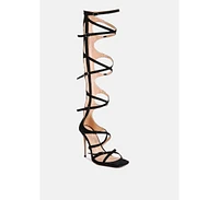 Gossip Dramatic Strappy Stiletto Heels Sandals