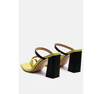 Women's Marve Contrast Strap Block Heel Sandals