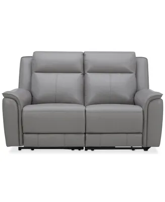 Addyson 64" 2-Pc. Leather Sofa with 2 Zero Gravity Recliners Power Headrests, Created for Macy's