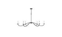 Trade Winds Arise 6-Light Chandelier in Matte Black