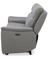 Addyson 88" 3-Pc. Leather Sofa with 2 Zero Gravity Recliners Power Headrests & 1 Armless Chair, Created for Macy's