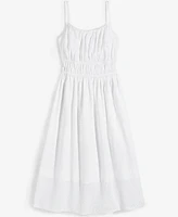 On 34th Women's Cotton Eyelet Smocked-Waist Dress, Created for Macy's