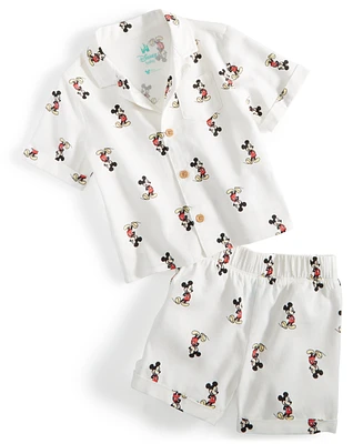 Disney Baby Boys Mickey Mouse Printed Top & Shorts, 2 Piece Set
