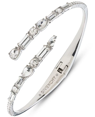 Givenchy Mixed-Cut Crystal Bypass Bangle Bracelet