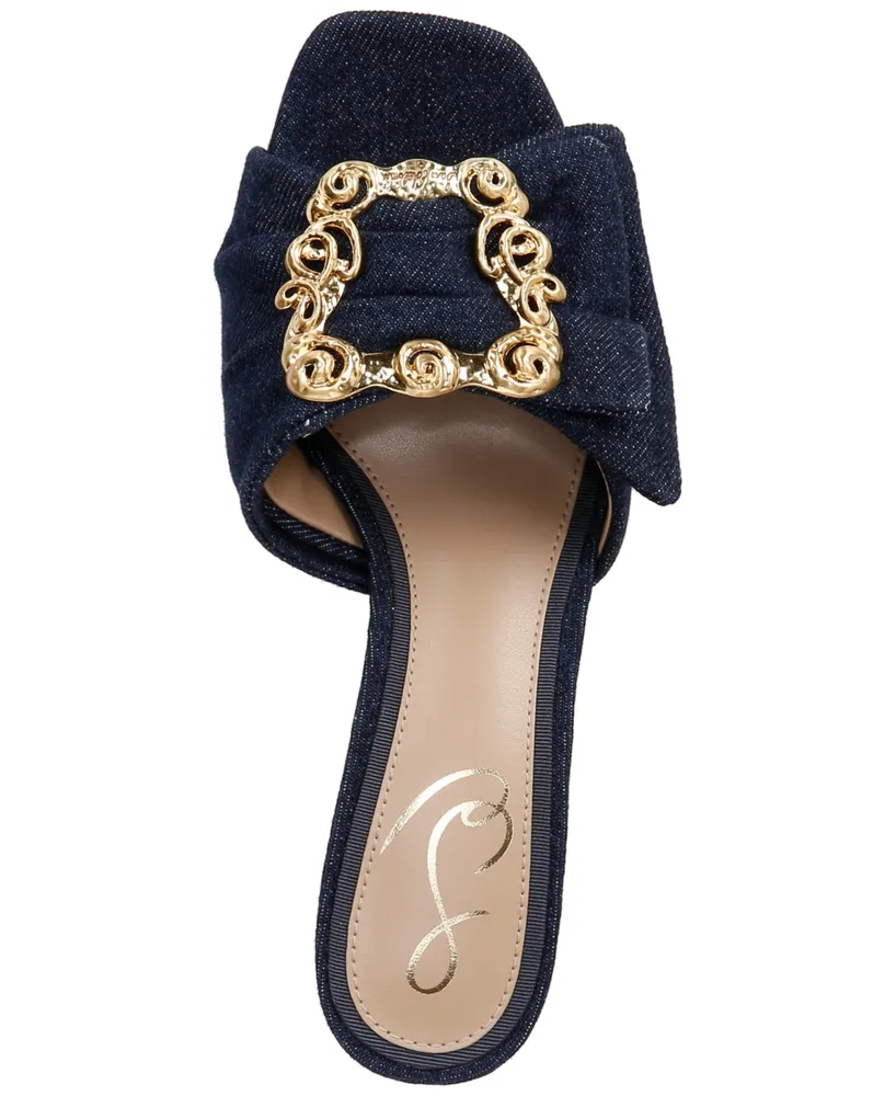 Sam Edelman Women's Pietra Buckled Kitten-Heel Dress Sandals
