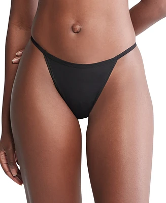 Calvin Klein Women's Ideal Stretch Micro High-Leg String Bikini Underwear QD5176