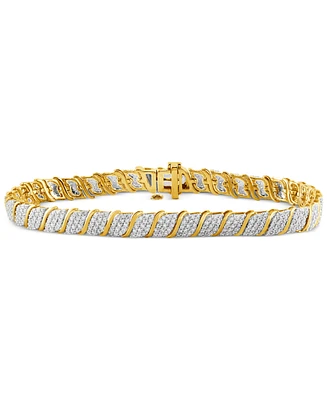 Diamond Pave S Link Bracelet (3 ct. t.w.) in 10k Gold