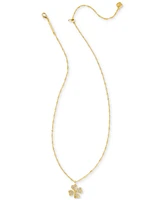 Kendra Scott 14k Gold-Plated Color Pave Clover 19" Adjustable Pendant Necklace