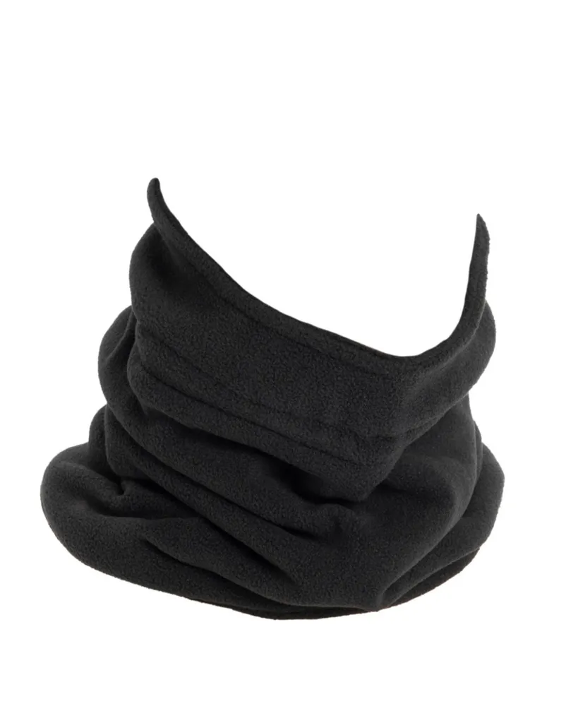 Muk Luks Unisex Fleece Neck Gaiter, Black, One Size