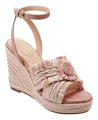 Bandolino Women's Krista Espadrille Flower Detail Wedge Sandals