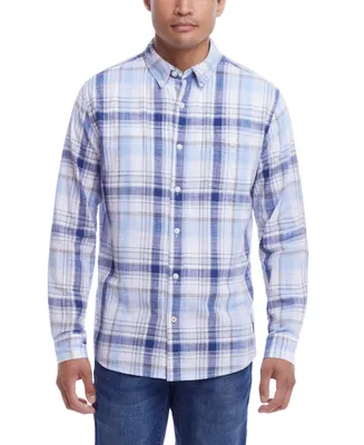 Weatherproof Vintage Men's Long Sleeve Cotton Woven Plaid Shirt