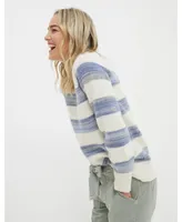 FatFace Women's Denim Ombre Stripe Sweater