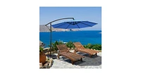 10 Feet Patio Offset Hanging Umbrella with Easy Tilt Adjustment