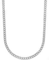 Men's Curb Chain Necklace in Sterling Silver