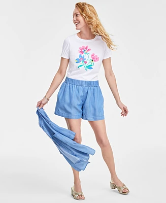 On 34th Women's Fresh Bouquet T-Shirt, Created for Macy's