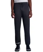Karl Lagerfeld Paris Men's Slim Fit Heavyweight Fleece Mesh Trim Scuba Pants, Created for Macy's