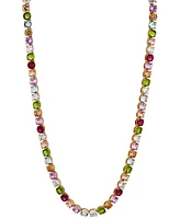 Eliot Danori 18k Gold-Plated Multicolor Mixed Stone 16" Tennis Necklace, Created for Macy's