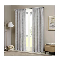 Irina Diamond Sheer Window Curtain, sheer curtains inches long Single Curtain, Width 50 curtains sheer for Bedroom and Living Room