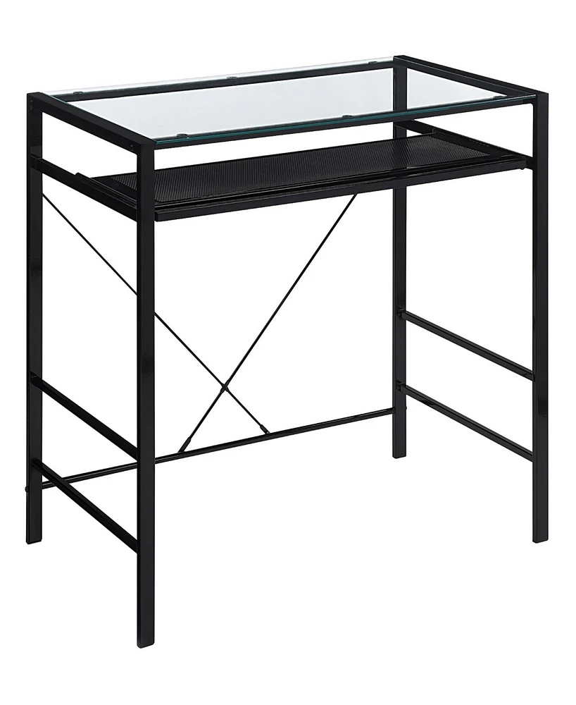 Office Star 30.25" Glass, Steel Zephyr Computer Desk