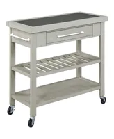 Office Star34" Wood, Steel Bridgeford Kitchen Island