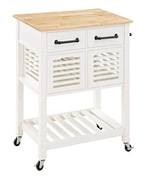 Office Star 34.25" Wood Stafford Kitchen Cart